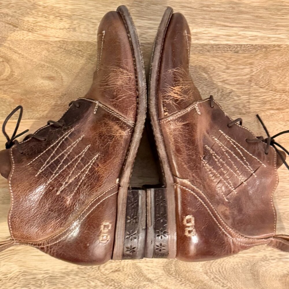 🤎 Gorgeous Bed Stu Brown Leather Ankle Boots - Picture 7 of 13